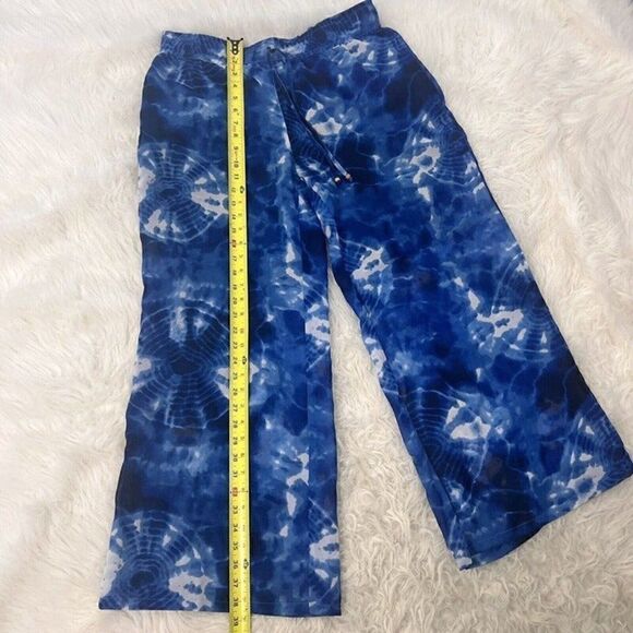 The Magic Of Stevie & Lindsay Women’s Pants Blue Tie Dye Drawstring Wide Leg XL - Picture 6 of 11
